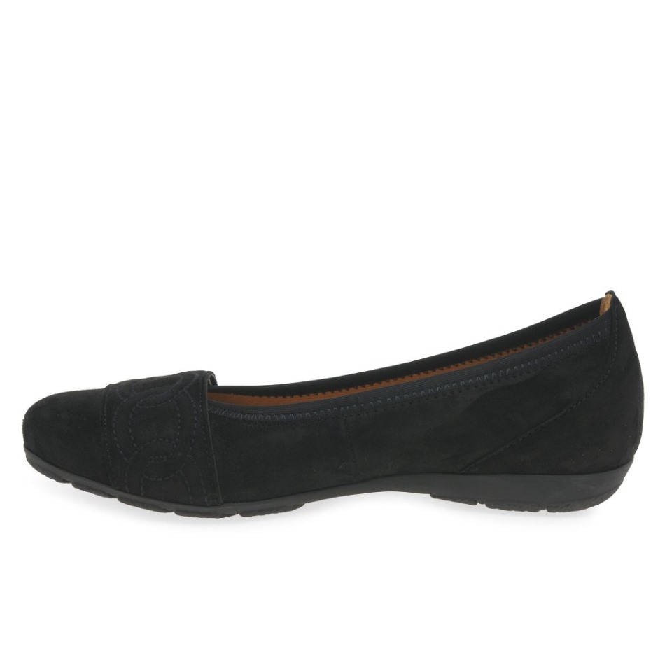 Daim Noir Ressemblance Dames Chaussures Gabor | Exclusif